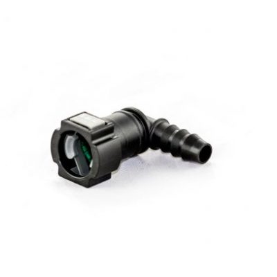 989FL8/ODOR 9.89mm female / elbow / Oring barbed 8mm