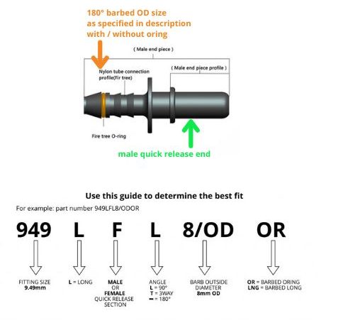 male quick release connector, male connector